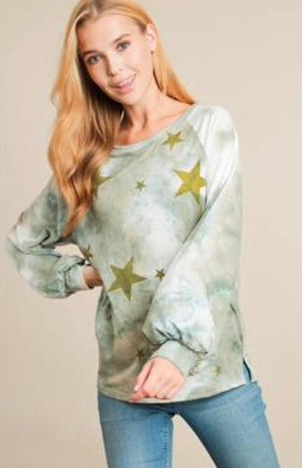 Tie Dye Star Printed Sweat Set