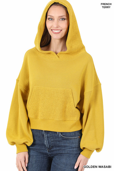 (4203)- Abby French Terry Kangaroo Pocket Hoodie