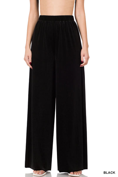 Velvet Wide Leg Pants