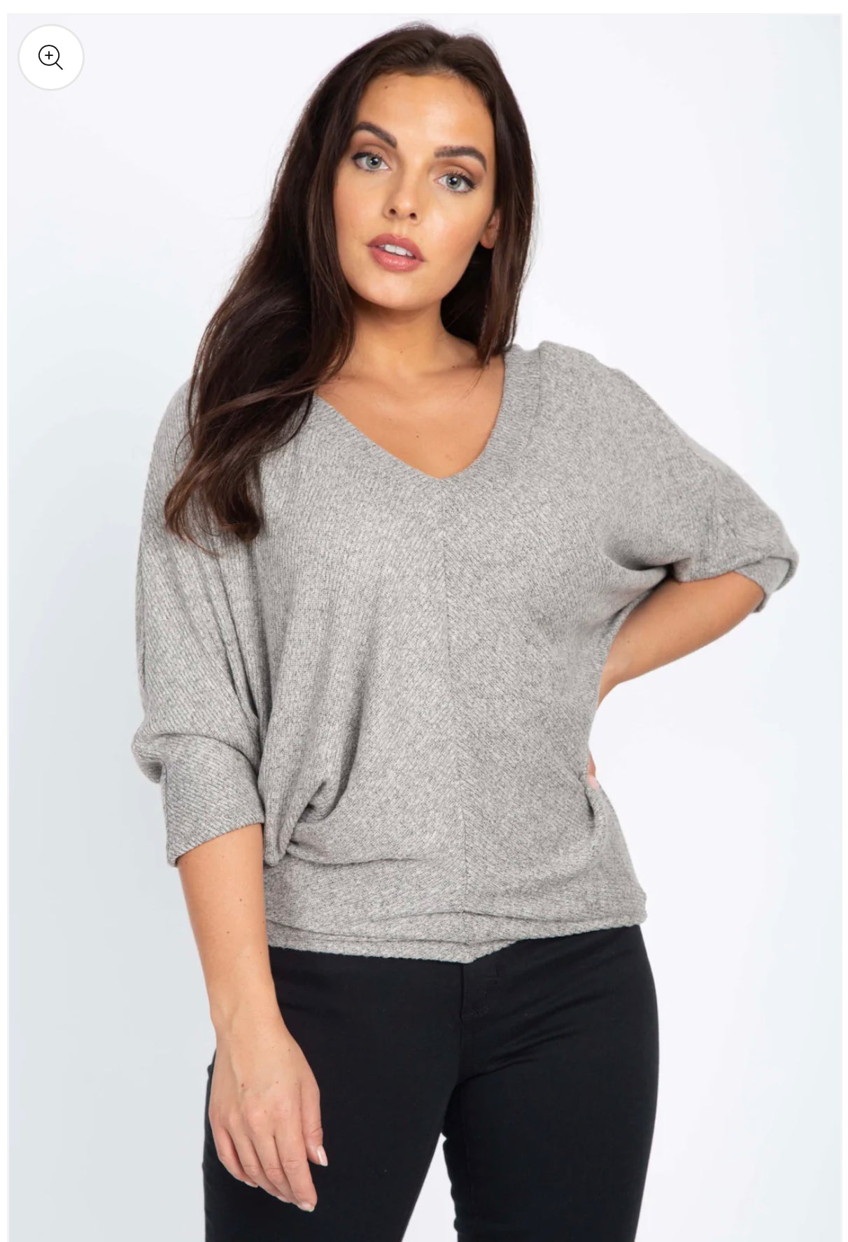 V-neck Dolman Sleeves Top