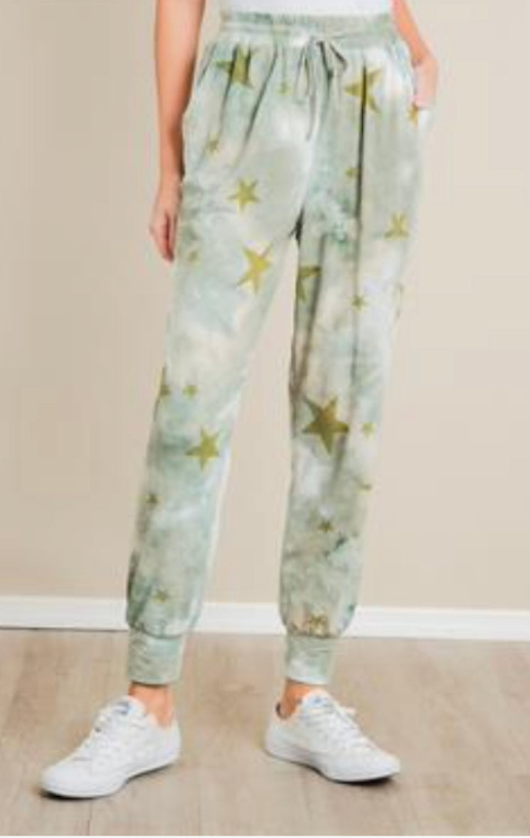 Tie Dye Star Printed Sweat Set