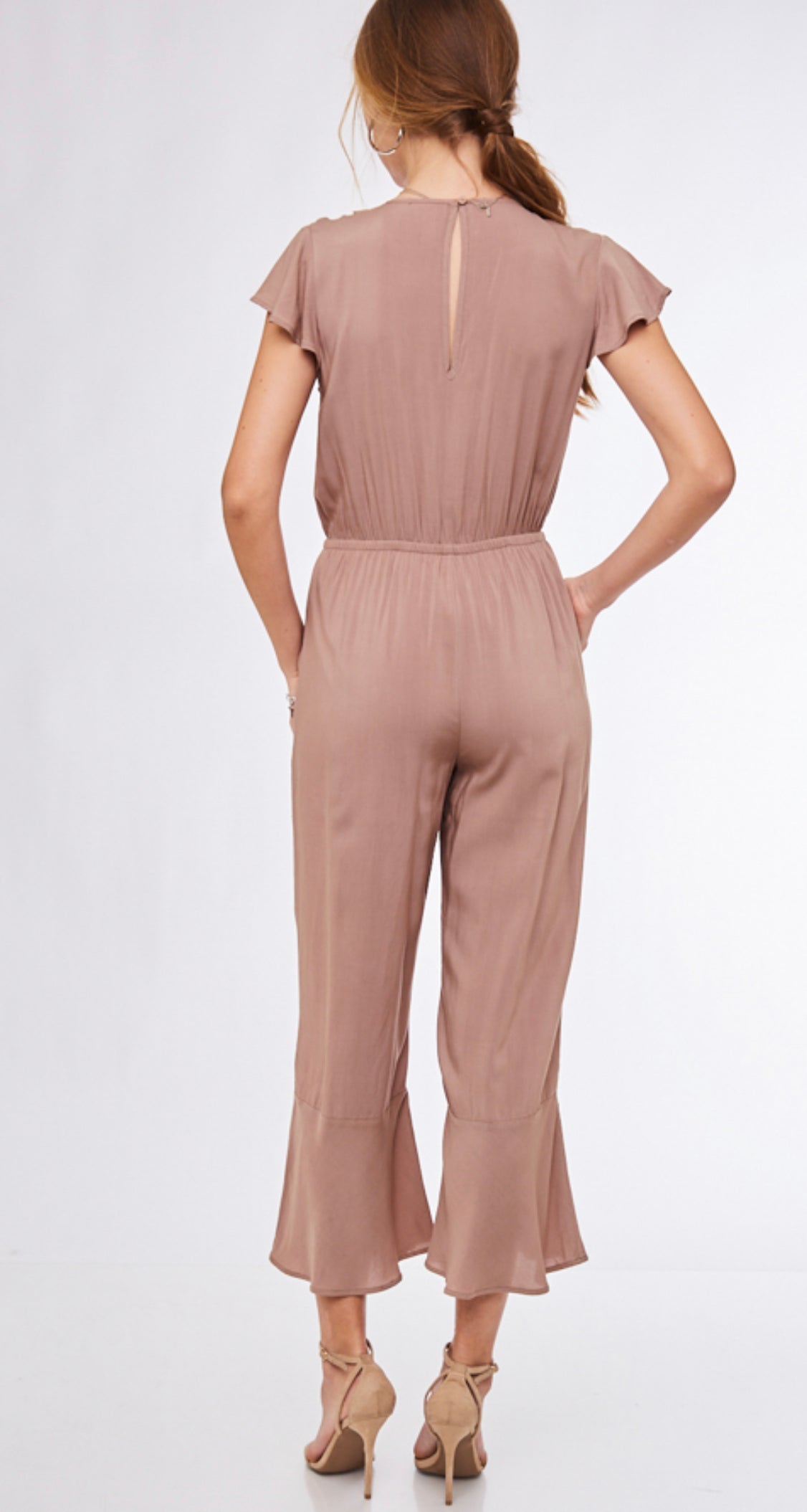 V-Neck Ruffle Jumpsuit