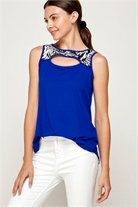 Cutout yoke Leopard Top